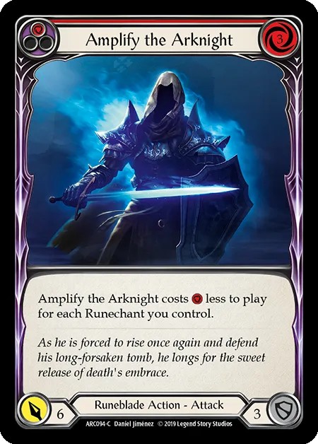 [ARC094-C]Amplify the Arknight[Common]（Arcane Rising First Edition Runeblade Action Attack Red）【FleshandBlood FaB】