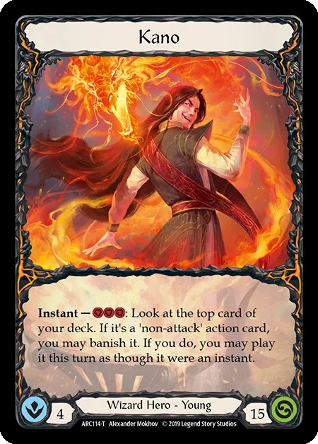 [ARC114-T]Kano[Tokens]（Arcane Rising First Edition Wizard Hero Young）【FleshandBlood FaB】