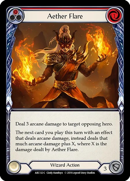 [ARC132-C]Aether Flare[Common]（Arcane Rising First Edition Wizard Action Non-Attack Red）【FleshandBlood FaB】
