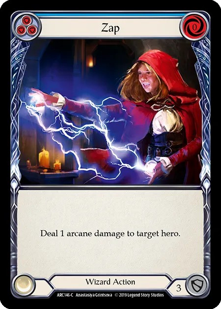 [ARC146-C]Zap[Common]（Arcane Rising First Edition Wizard Action Non-Attack Blue）【FleshandBlood FaB】