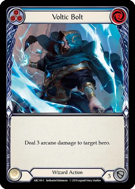 [ARC149-C]Voltic Bolt[Common]（Arcane Rising First Edition Wizard Action Non-Attack Blue）【FleshandBlood FaB】