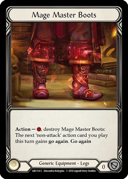 [ARC154-C-Cold Foil]Mage Master Boots[Common]（Arcane Rising First Edition Generic Equipment Legs）【FleshandBlood FaB】