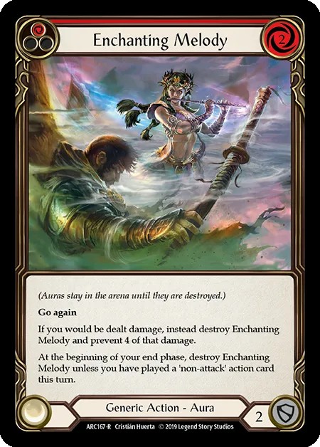 [ARC167-R]Enchanting Melody[Rare]（Arcane Rising First Edition Generic Action Aura Non-Attack Red）【FleshandBlood FaB】
