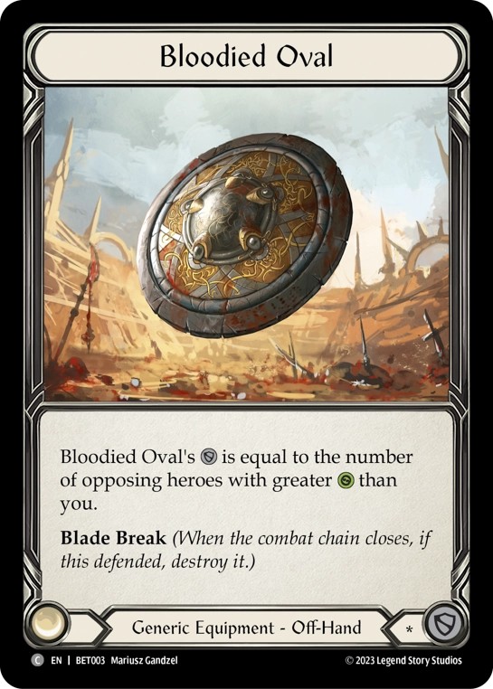 [BET003]Bloodied Oval[Common]（Blitz Deck Generic Equipment Off-Hand）【FleshandBlood FaB】