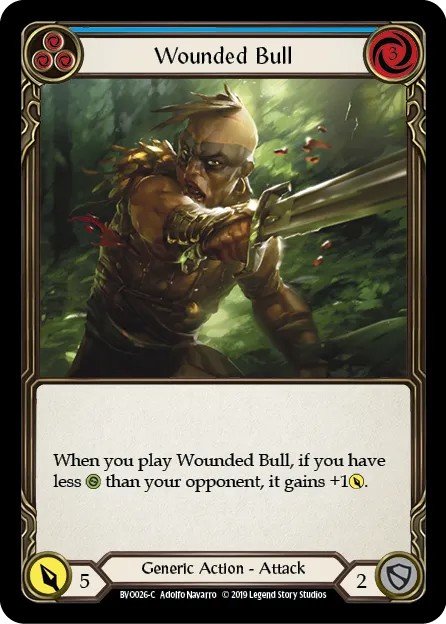 [BVO026-C]Wounded Bull[Common]（Blitz Deck Generic Action Attack Blue）【FleshandBlood FaB】