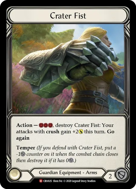 [CRU025]Crater Fist[Majestic]（Crucible of War First Edition Guardian Equipment Arms）【FleshandBlood FaB】