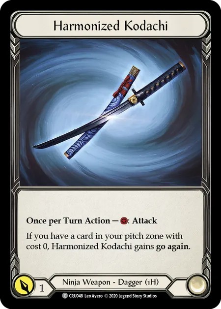 [CRU048]Harmonized Kodachi[Common]（Crucible of War First Edition Ninja Weapon 1H Dagger）【FleshandBlood FaB】