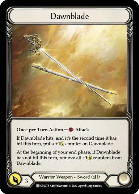 [CRU078]Dawnblade[Common]（Crucible of War First Edition Warrior Weapon 2H Sword）【FleshandBlood FaB】