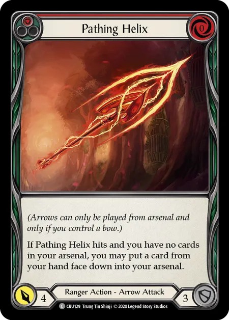 [CRU129-Rainbow Foil]Pathing Helix[Common]（Crucible of War First Edition Ranger Action Action Red）【FleshandBlood FaB】