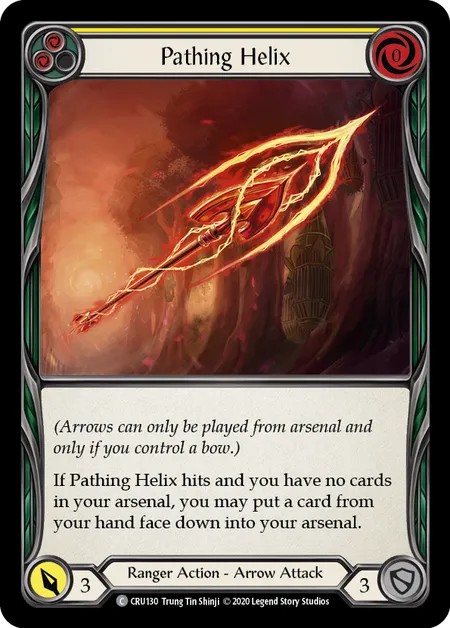 [CRU130]Pathing Helix[Common]（Crucible of War First Edition Ranger Action Action Yellow）【FleshandBlood FaB】