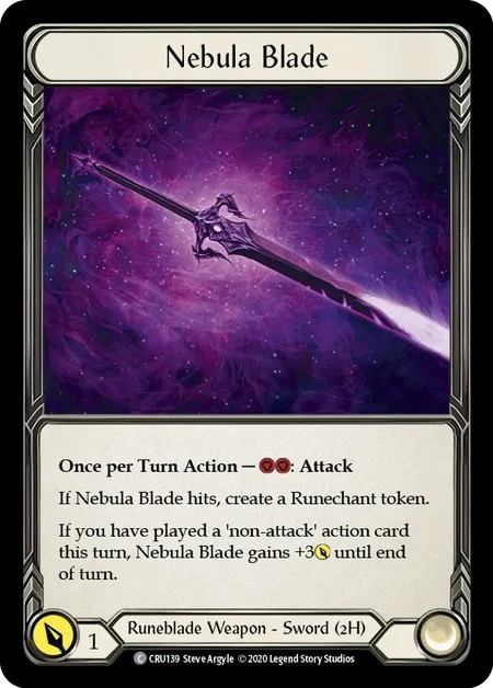 [CRU139]Nebula Blade[Common]（Crucible of War First Edition Runeblade Weapon 2H Sword）【FleshandBlood FaB】