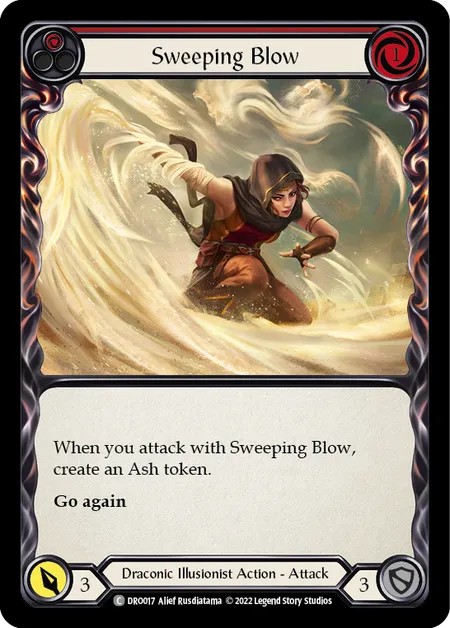 [DRO017]Sweeping Blow[Common]（Blitz Deck Draconic Illusionist Action Attack Red）【FleshandBlood FaB】