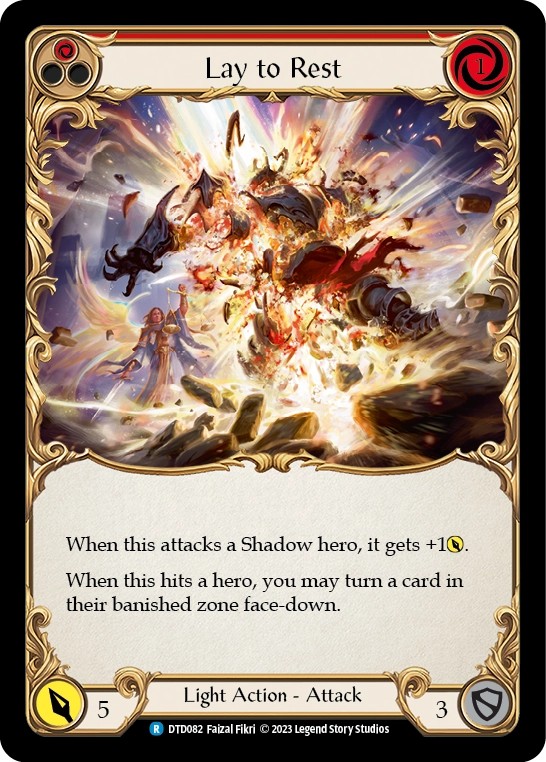 [DTD082]Lay to Rest[Rare]（Dusk till Dawn Light NotClassed Action Attack Red）【FleshandBlood FaB】