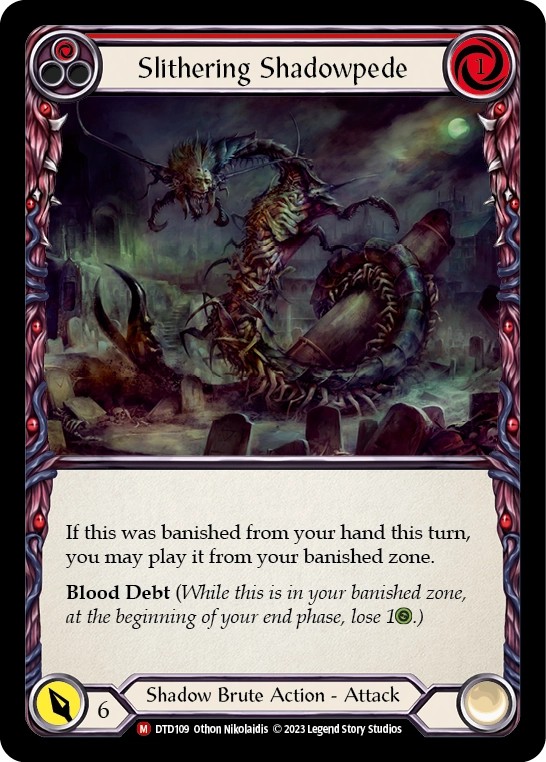[DTD109]Slithering Shadowpede[Majestic]（Dusk till Dawn Shadow Brute Action Attack Red）【FleshandBlood FaB】