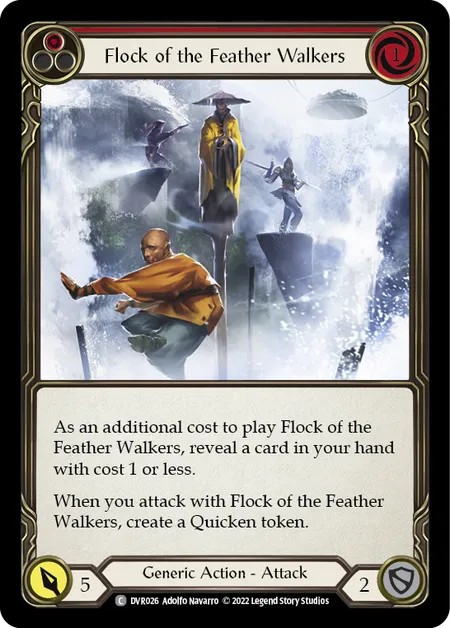 [DVR026]Flock of the Feather Walkers[Common]（Blitz Deck Generic Action Attack Red）【FleshandBlood FaB】