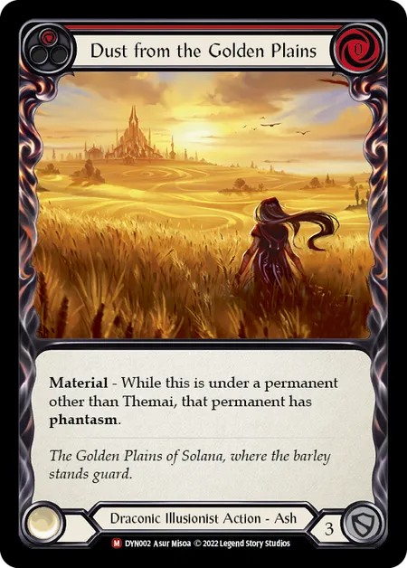 [DYN002]Dust from the Golden Plains[Majestic]（Dynasty Draconic Illusionist Action Ash  Non-Attack Red）【FleshandBlood FaB】