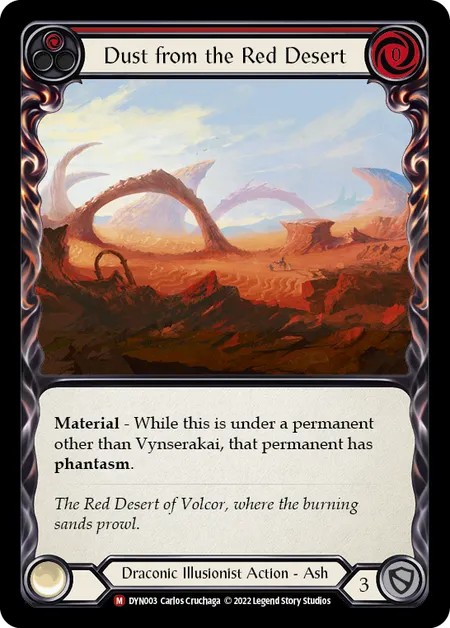 [DYN003]Dust from the Red Desert[Majestic]（Dynasty Draconic Illusionist Action Ash  Non-Attack Red）【FleshandBlood FaB】