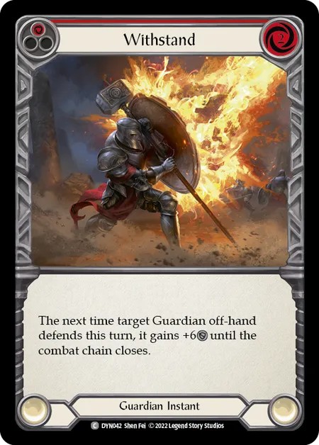 [DYN042]Withstand[Common]（Dynasty Guardian Instant Red）【FleshandBlood FaB】