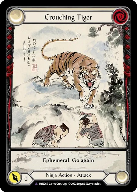 [DYN065-Cold Foil]Crouching Tiger[Common]（Dynasty Ninja Action Attack）【FleshandBlood FaB】
