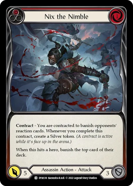 [DYN139]Nix the Nimble[Common]（Dynasty Assassin Action Attack Red）【FleshandBlood FaB】