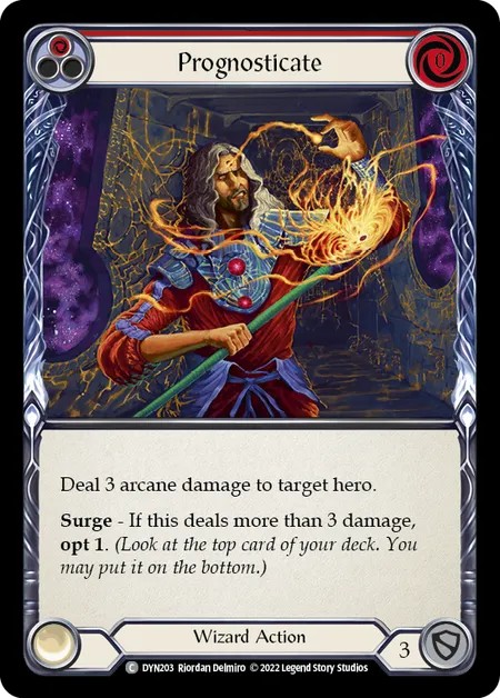 [DYN203-Rainbow Foil]Prognosticate[Common]（Dynasty Wizard Action Non-Attack Red）【FleshandBlood FaB】