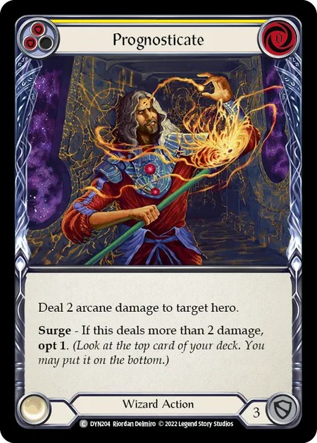 [DYN204]Prognosticate[Common]（Dynasty Wizard Action Non-Attack Yellow）【FleshandBlood FaB】