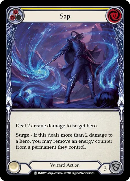 [DYN207]Sap[Common]（Dynasty Wizard Action Non-Attack Yellow）【FleshandBlood FaB】