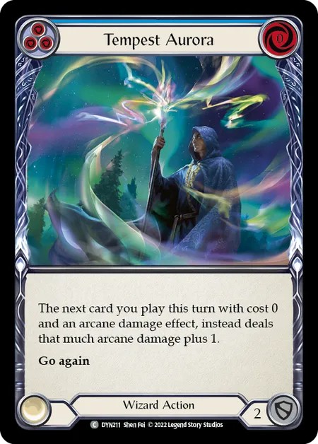 [DYN211]Tempest Aurora[Common]（Dynasty Wizard Action Non-Attack Blue）【FleshandBlood FaB】