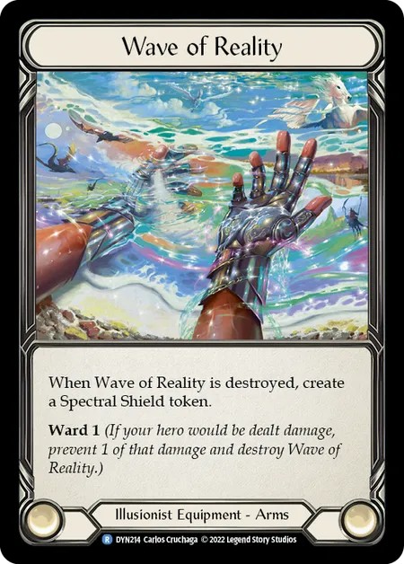[DYN214-Rainbow Foil]Wave of Reality[Majestic]（Dynasty Illusionist Equipment Arms）【FleshandBlood FaB】