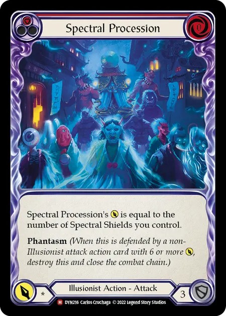 [DYN216]Spectral Procession[Majestic]（Dynasty Illusionist Action Attack Red）【FleshandBlood FaB】