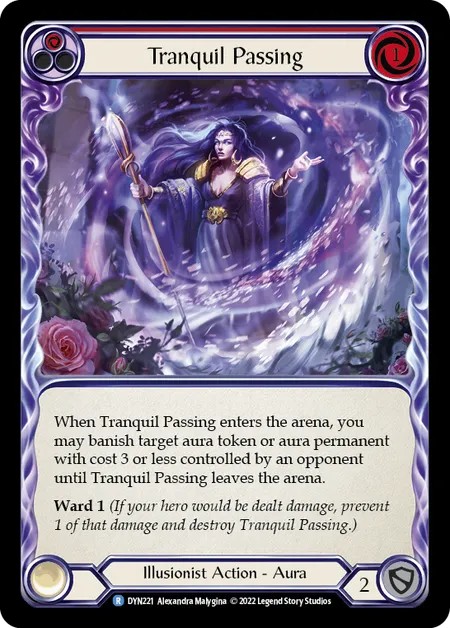 [DYN221]Tranquil Passing[Rare]（Dynasty Illusionist Action Aura  Non-Attack Red）【FleshandBlood FaB】