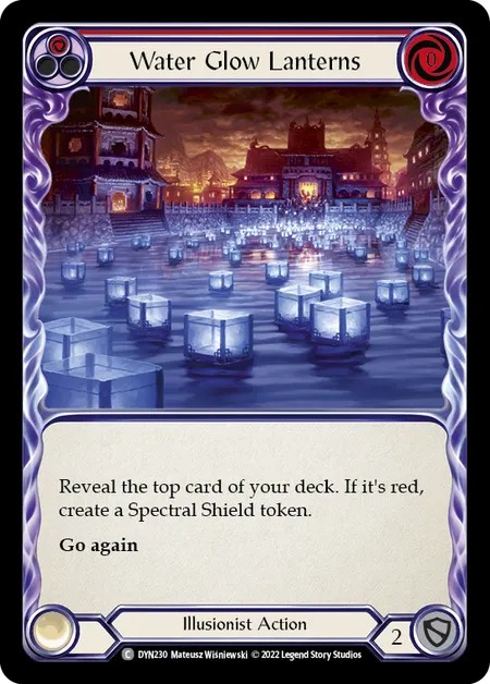 [DYN230]Water Glow Lanterns[Common]（Dynasty Illusionist Action Non-Attack Red）【FleshandBlood FaB】