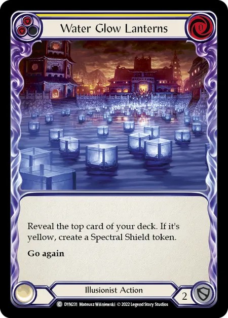 [DYN231]Water Glow Lanterns[Common]（Dynasty Illusionist Action Non-Attack Yellow）【FleshandBlood FaB】