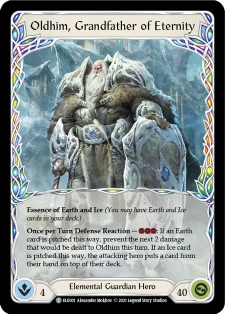 [ELE001]Oldhim, Grandfather of Eternity[Tokens]（Tales of Aria First Edition Earth,Elemental,Ice Guardian Hero）【FleshandBlood FaB】
