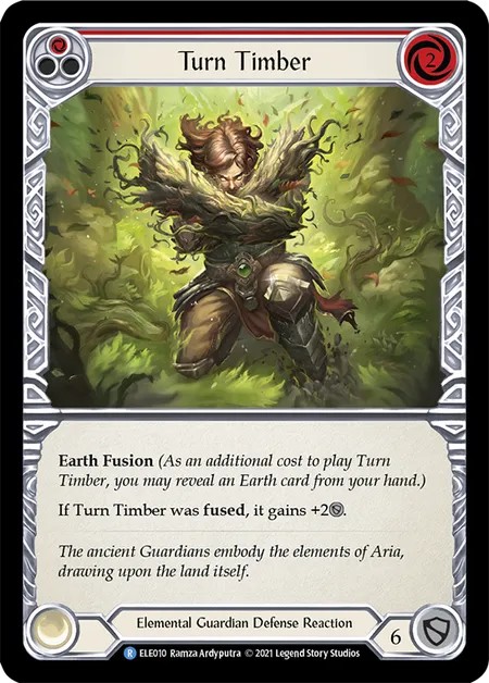 [ELE010]Turn Timber[Rare]（Tales of Aria First Edition Elemental Guardian Defense Reaction Red）【FleshandBlood FaB】