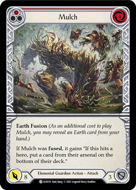 [ELE019-Rainbow Foil]Mulch[Common]（Tales of Aria First Edition Elemental Guardian Action Attack Red）【FleshandBlood FaB】
