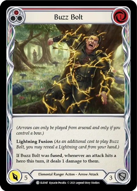 [ELE047]Buzz Bolt[Common]（Tales of Aria First Edition Elemental Ranger Action Arrow Attack Red）【FleshandBlood FaB】