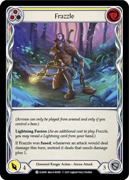[ELE060]Frazzle[Common]（Tales of Aria First Edition Elemental Ranger Action Arrow Attack Yellow）【FleshandBlood FaB】