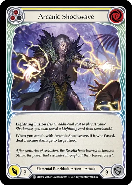 [ELE074]Arcanic Shockwave[Common]（Tales of Aria First Edition Elemental Runeblade Action Attack Yellow）【FleshandBlood FaB】