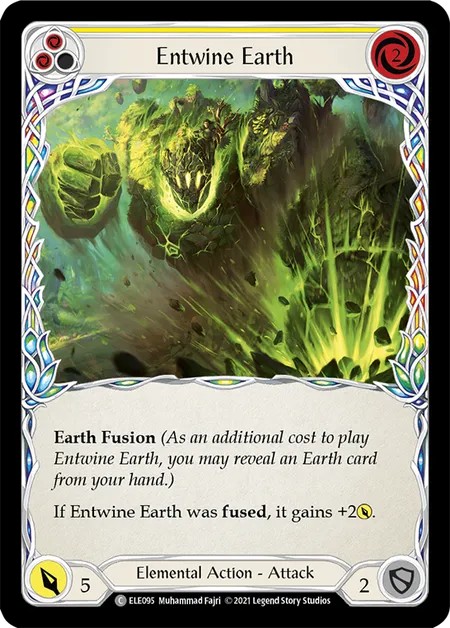 [ELE095]Entwine Earth[Common]（Tales of Aria First Edition Elemental NotClassed Action Attack Yellow）【FleshandBlood FaB】