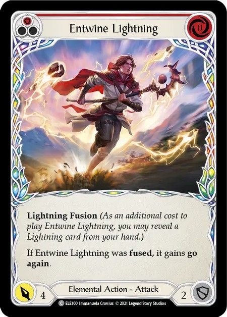 [ELE100]Entwine Lightning[Common]（Tales of Aria First Edition Elemental NotClassed Action Attack Red）【FleshandBlood FaB】