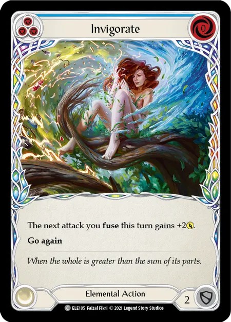[ELE105]Invigorate[Common]（Tales of Aria First Edition Elemental NotClassed Action Non-Attack Blue）【FleshandBlood FaB】