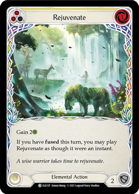 [ELE107]Rejuvenate[Common]（Tales of Aria First Edition Elemental NotClassed Action Non-Attack Yellow）【FleshandBlood FaB】