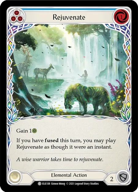[ELE108]Rejuvenate[Common]（Tales of Aria First Edition Elemental NotClassed Action Non-Attack Blue）【FleshandBlood FaB】