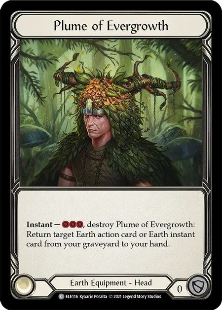 [ELE116-Cold Foil]Plume of Evergrowth[Common]（Tales of Aria First Edition Earth NotClassed Equipment Head）【FleshandBlood FaB】