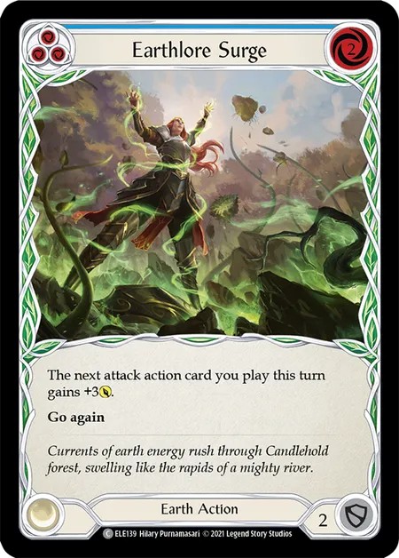 [ELE139]Earthlore Surge[Common]（Tales of Aria First Edition Earth NotClassed Action Non-Attack Blue）【FleshandBlood FaB】