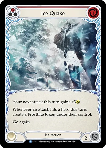 [ELE151]Ice Quake[Rare]（Tales of Aria First Edition Ice NotClassed Action Non-Attack Red）【FleshandBlood FaB】