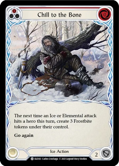[ELE163]Chill to the Bone[Common]（Tales of Aria First Edition Ice NotClassed Action Non-Attack Red）【FleshandBlood FaB】
