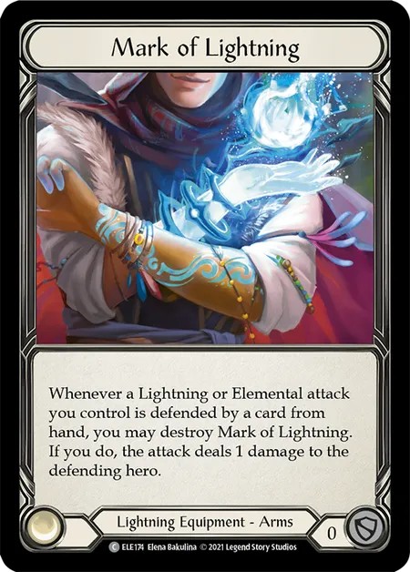 [ELE174]Mark of Lightning[Common]（Tales of Aria First Edition Lightning NotClassed Equipment Arms）【FleshandBlood FaB】