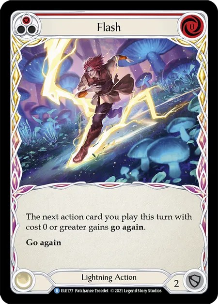 [ELE177]Flash[Rare]（Tales of Aria First Edition Lightning NotClassed Action Non-Attack Red）【FleshandBlood FaB】